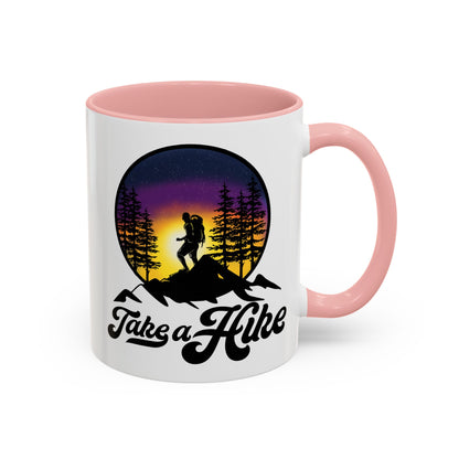 Take a Hike (and a Sip) Accent Coffee Mug - For Those Who Enjoy Hiking or Their Morning Alone Time