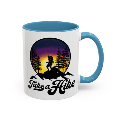 Take a Hike (and a Sip) Accent Coffee Mug - For Those Who Enjoy Hiking or Their Morning Alone Time