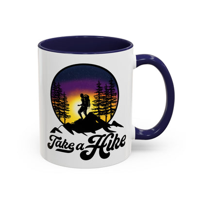 Take a Hike (and a Sip) Accent Coffee Mug - For Those Who Enjoy Hiking or Their Morning Alone Time