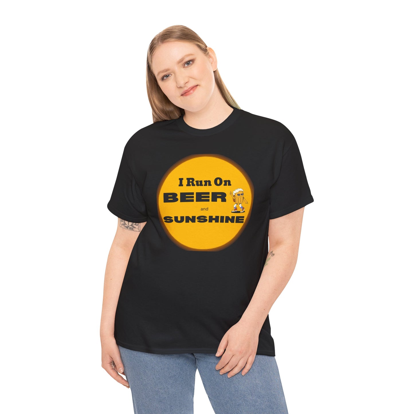 I Run on Beer and Sunshine Tee - Cheers to Good Vibes!