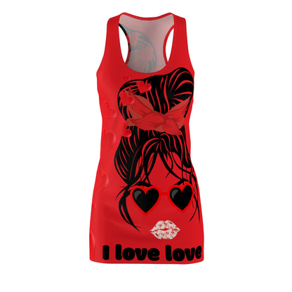 "I Love Love" Design Racerback Dress - Fun, Flirty & Full of Heart!