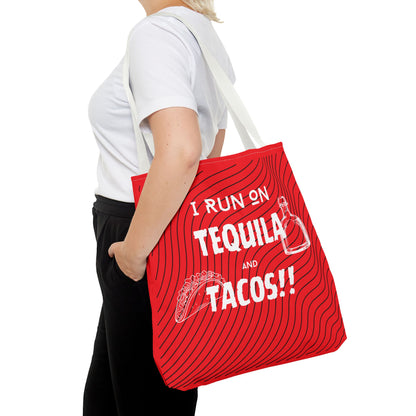 I Run on Tequila and Tacos Tote Bag - Fuel for the Fun!