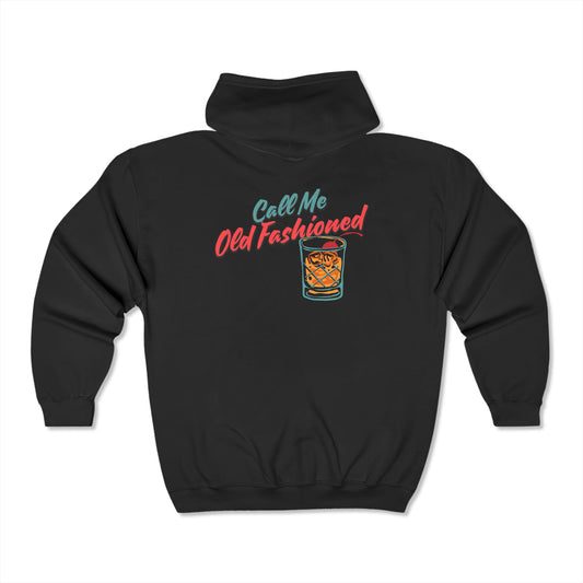 Call Me Old Fashioned Zipped Hoodie - Classic Style, Cozy Comfort