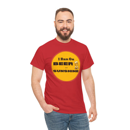 I Run on Beer and Sunshine Tee - Cheers to Good Vibes!