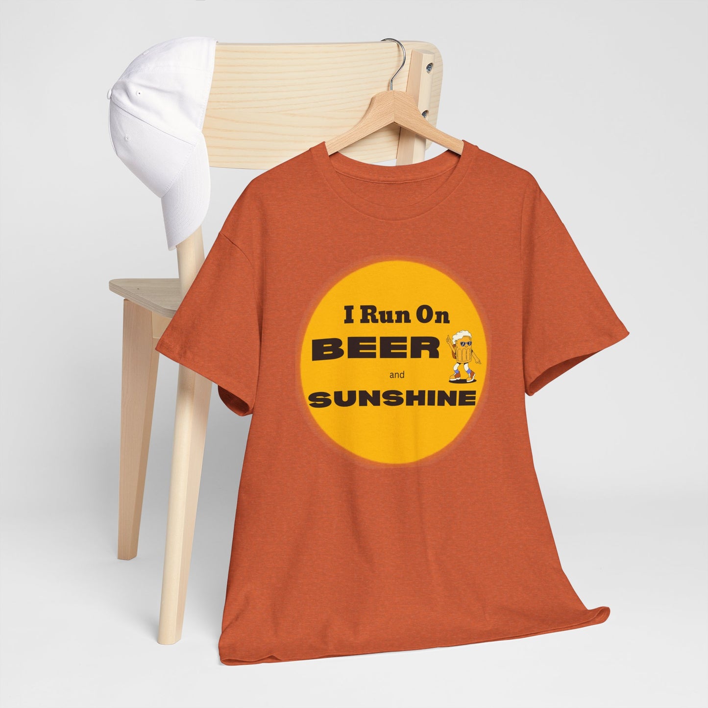 I Run on Beer and Sunshine Tee - Cheers to Good Vibes!