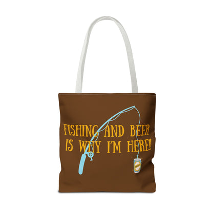 Fishing and Beer Tote Bag - Reel Relaxation!