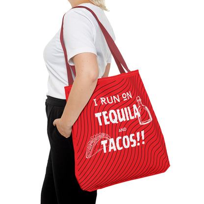 I Run on Tequila and Tacos Tote Bag - Fuel for the Fun!