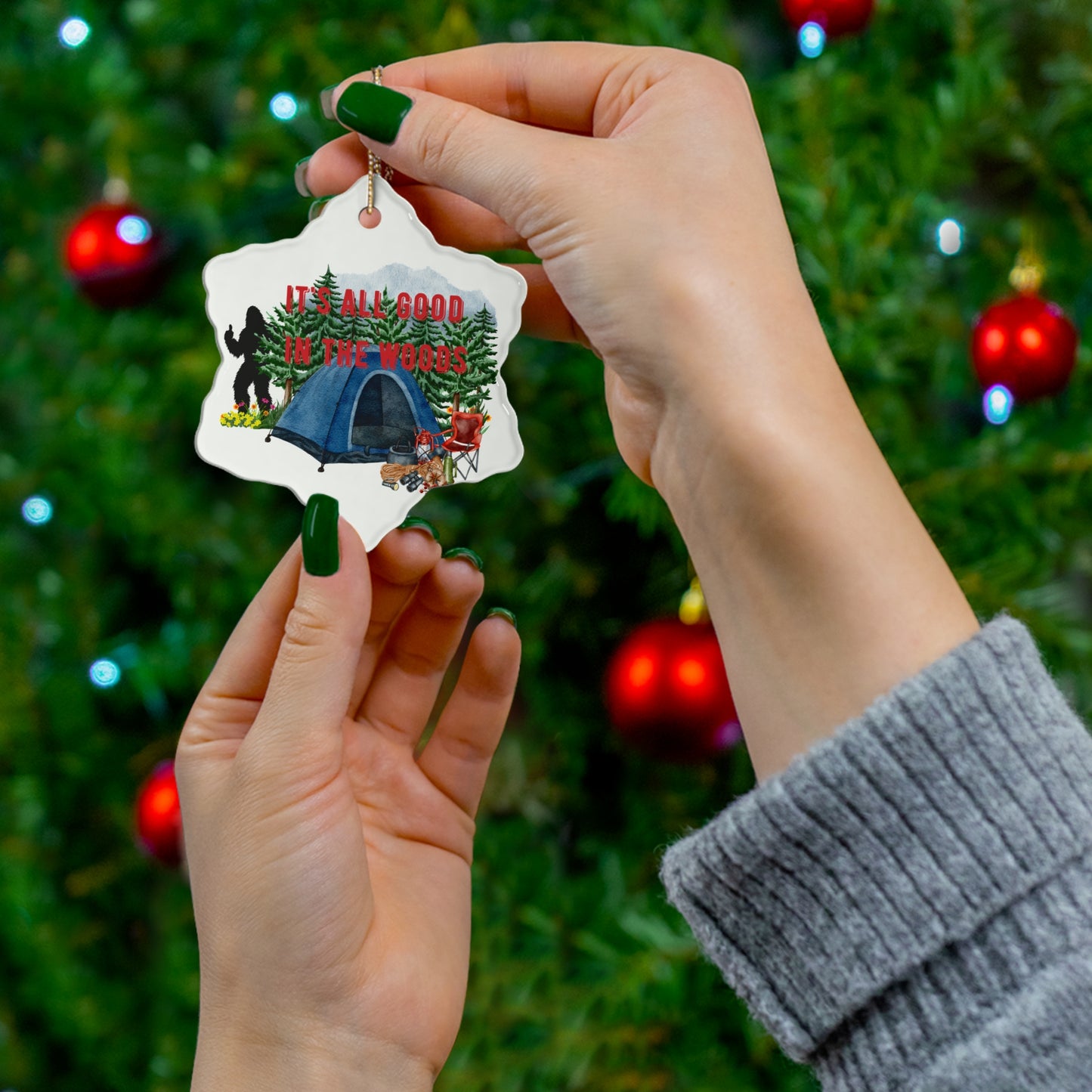 It's All Good in the Woods Ornament - A Holiday Nod to Outdoor Adventures!