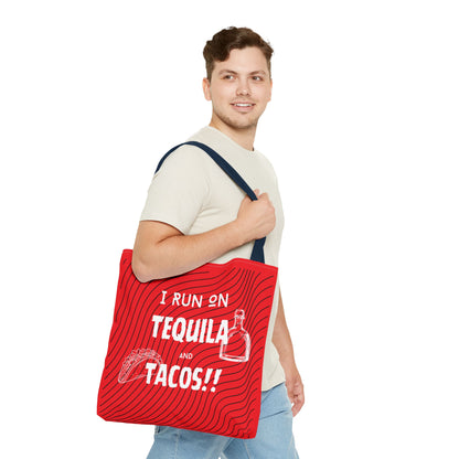 I Run on Tequila and Tacos Tote Bag - Fuel for the Fun!