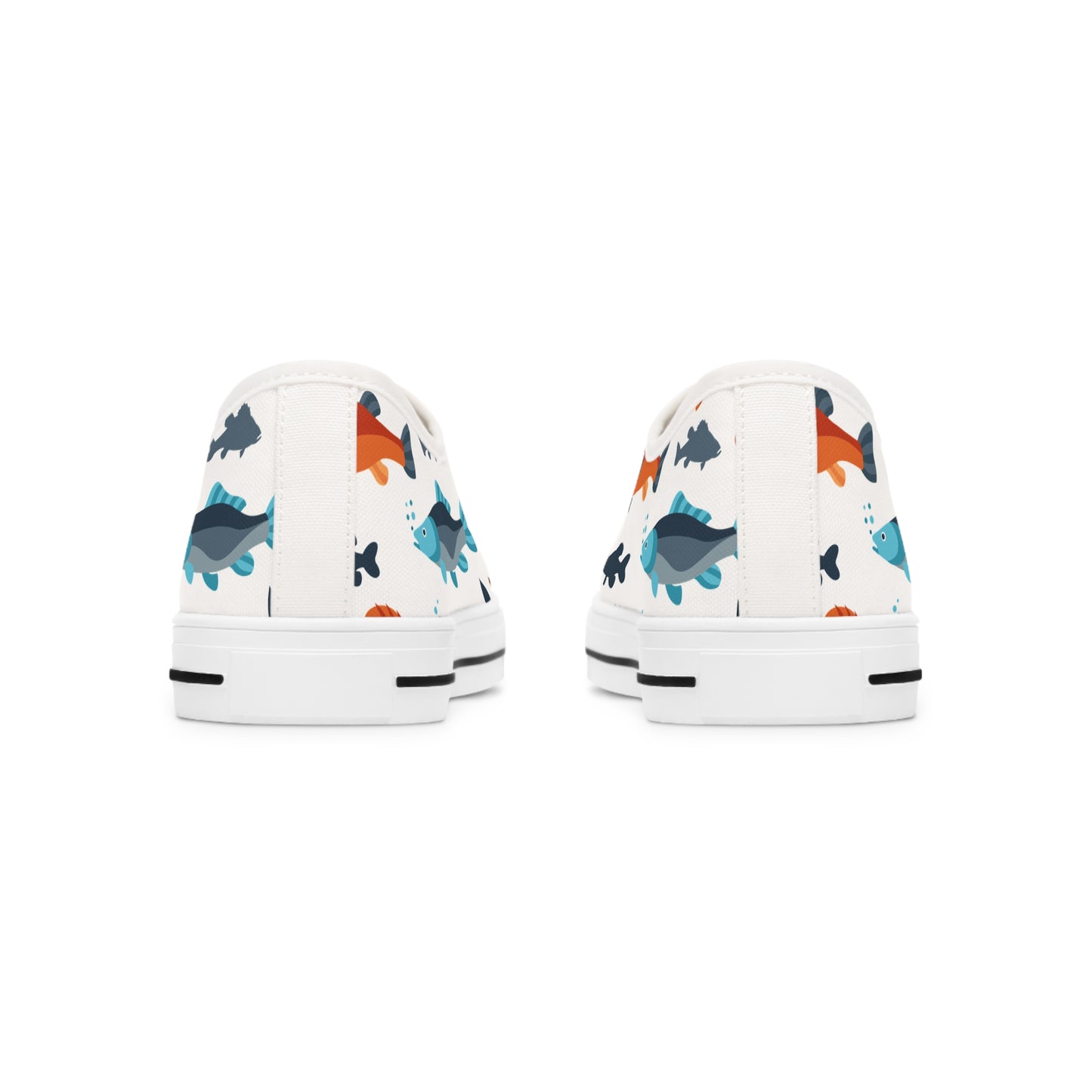 All Over Print Fishing  Low Top Sneakers - Reel in the Fun!