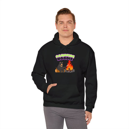 Campfire Bear Hoodie - Cozy Up with a Little Wilderness Fun!