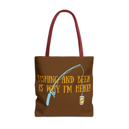 Fishing and Beer Tote Bag - Reel Relaxation!