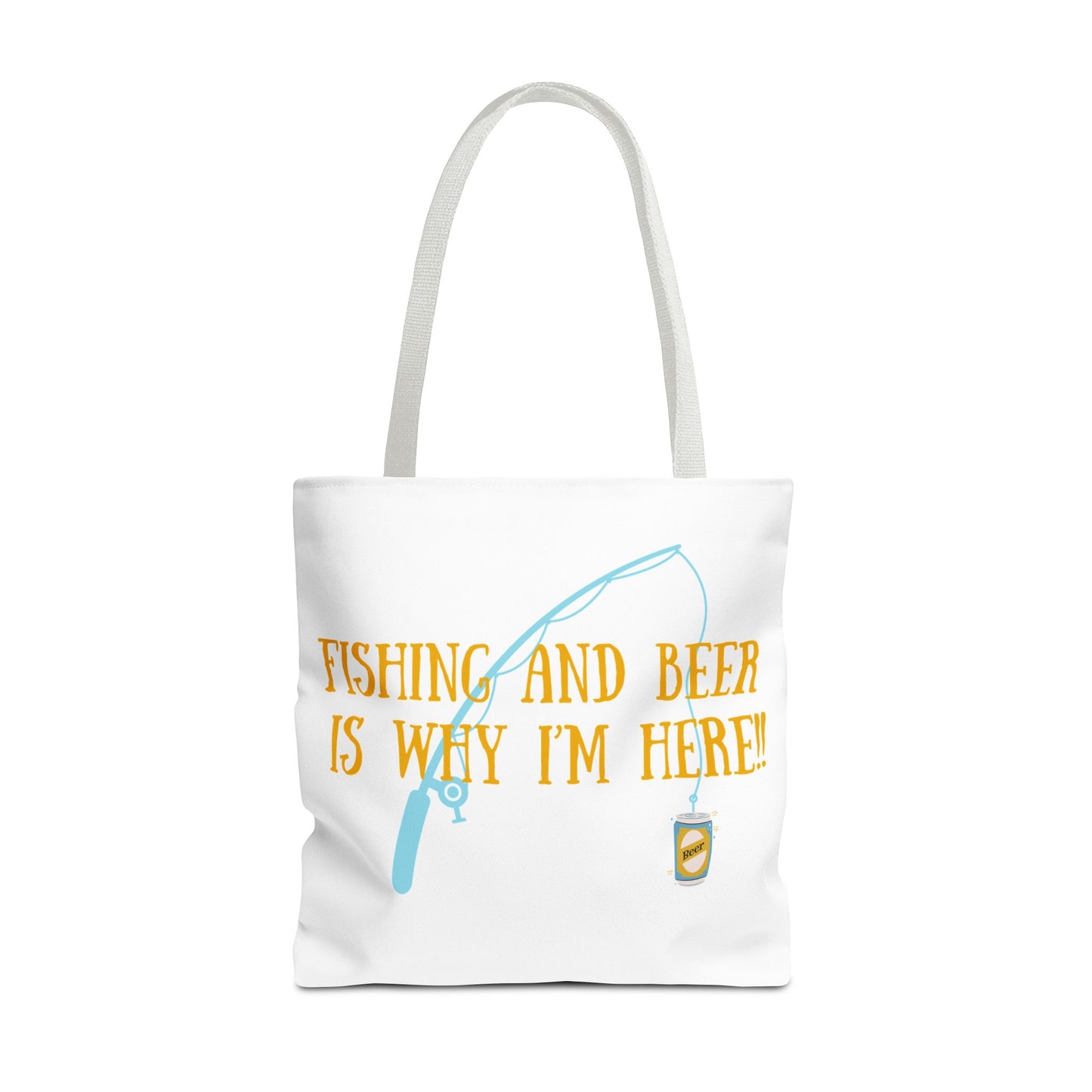 Fishing and Beer Tote Bag - For My Lady Friends Who Love to Cast and Chill!