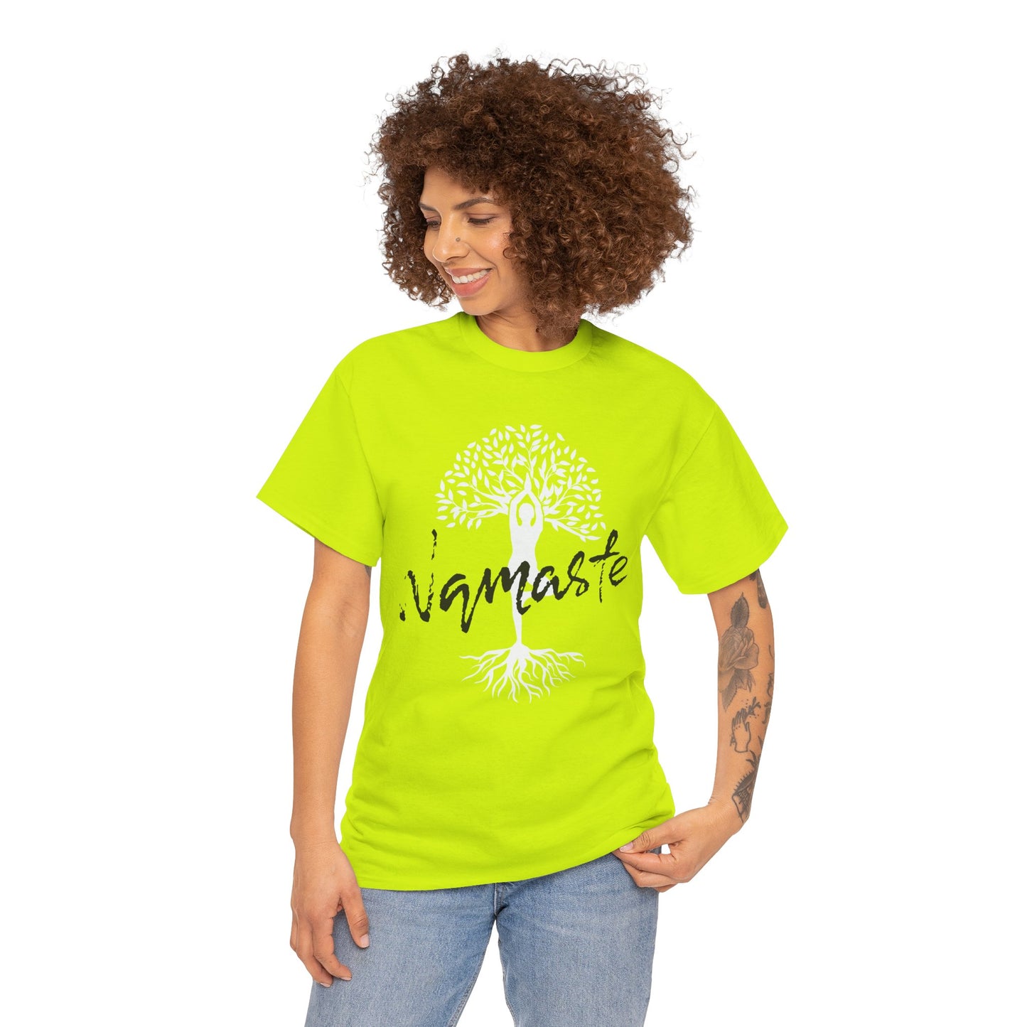 Namaste Tree of Life Unisex Heavy Cotton Tee Bright, Peaceful & Full of Zen!