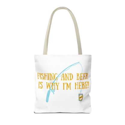 Fishing and Beer Tote Bag - For My Lady Friends Who Love to Cast and Chill!