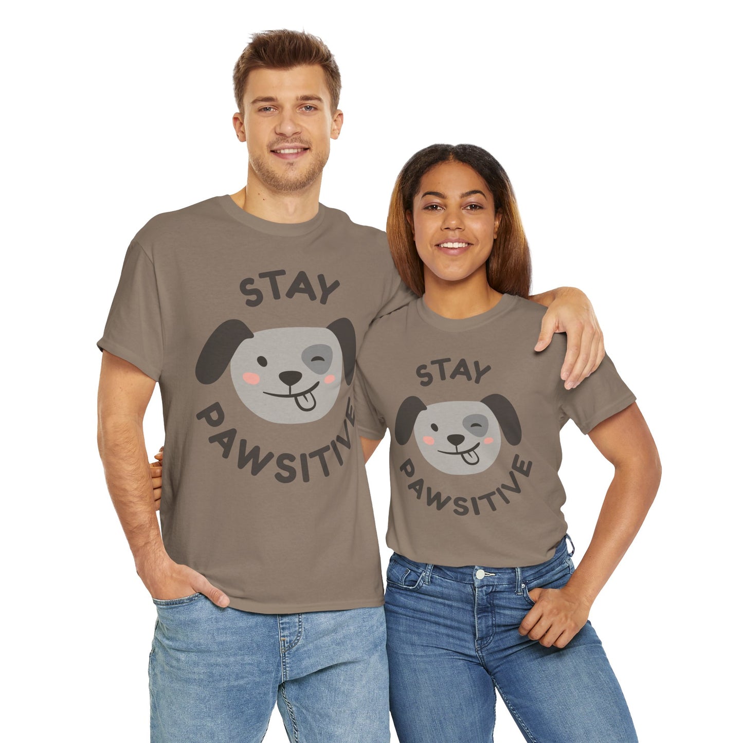 Stay Pawsitive T-Shirt - Cute, Comfy, and Full of Heart!