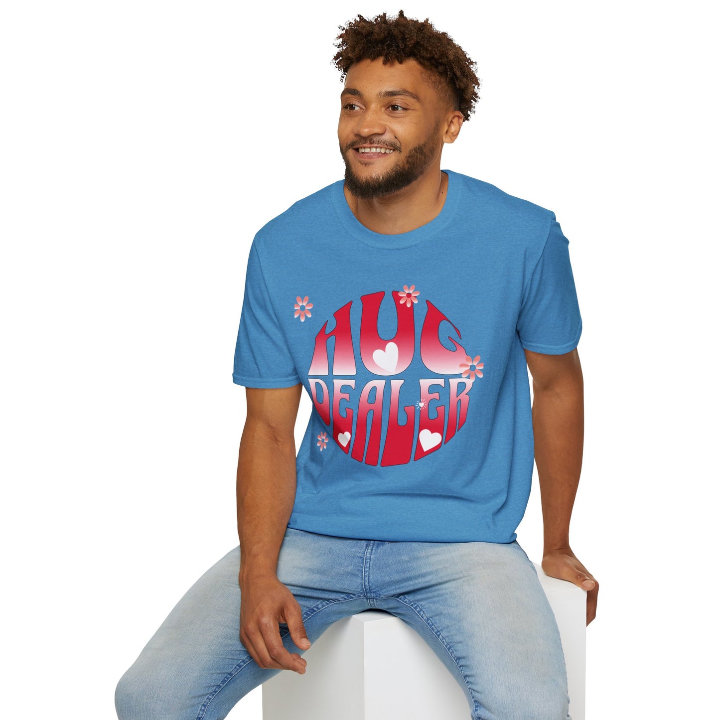 Hug Dealer Unisex Softstyle T-Shirt - Spreading Smiles, One Hug at a Time!