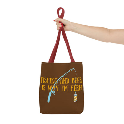 Fishing and Beer Tote Bag - Reel Relaxation!