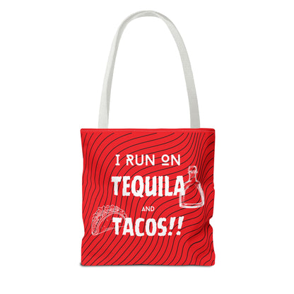 I Run on Tequila and Tacos Tote Bag - Fuel for the Fun!