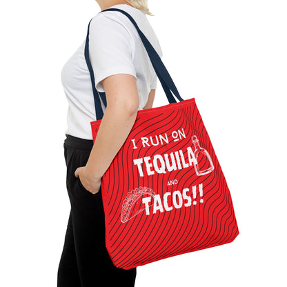 I Run on Tequila and Tacos Tote Bag - Fuel for the Fun!