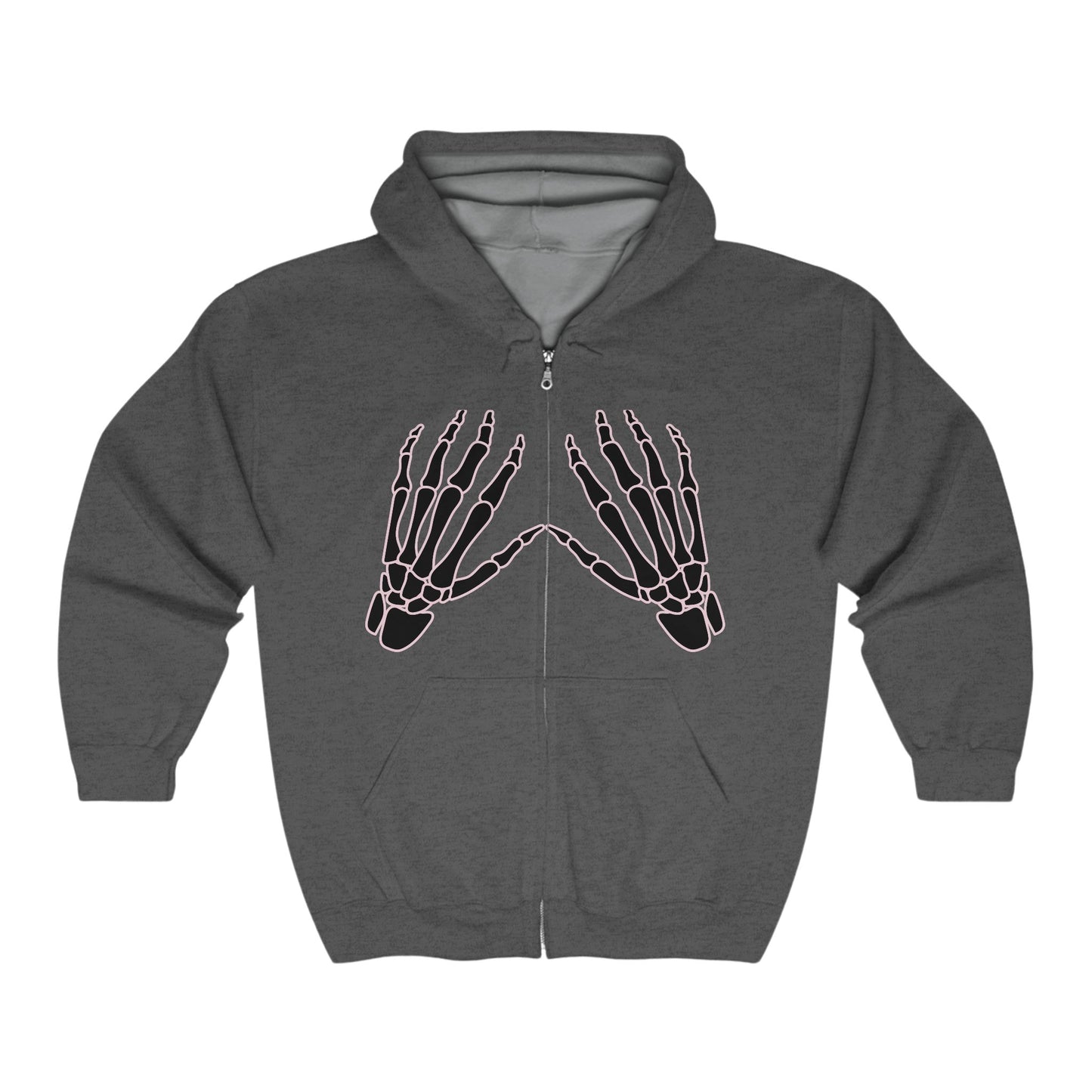 Skeleton Hands Zipped Hoodie - A Little Spooky, A Lot of Fun!