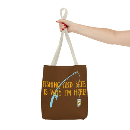 Fishing and Beer Tote Bag - Reel Relaxation!