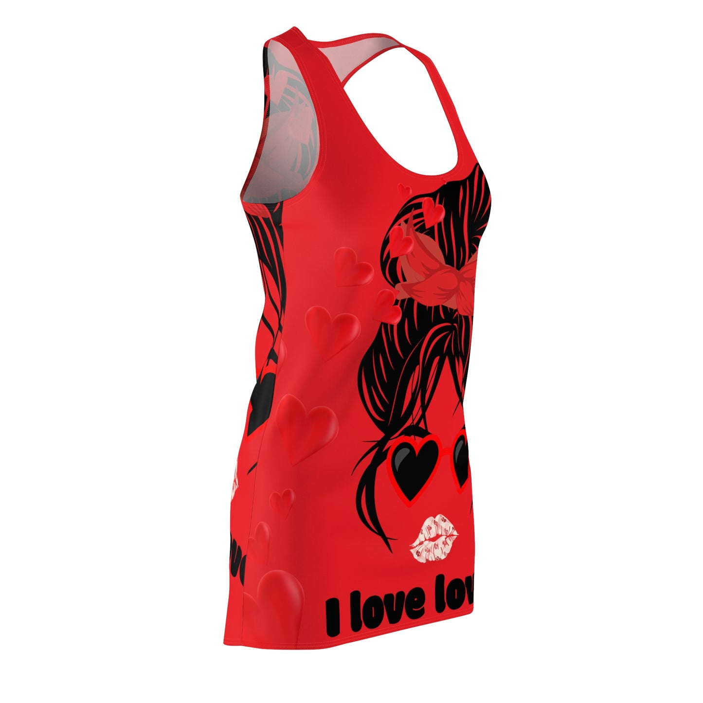 "I Love Love" Design Racerback Dress - Fun, Flirty & Full of Heart!