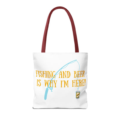 Fishing and Beer Tote Bag - For My Lady Friends Who Love to Cast and Chill!