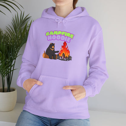 Campfire Bear Hoodie - Cozy Up with a Little Wilderness Fun!