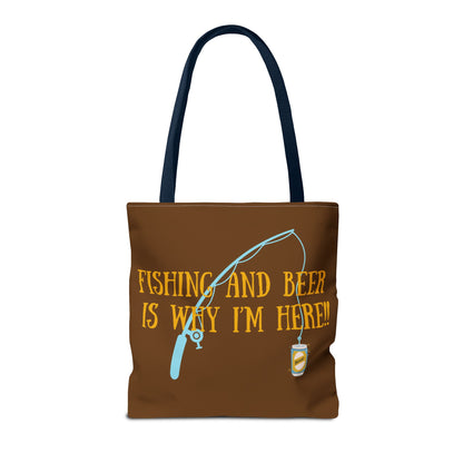 Fishing and Beer Tote Bag - Reel Relaxation!