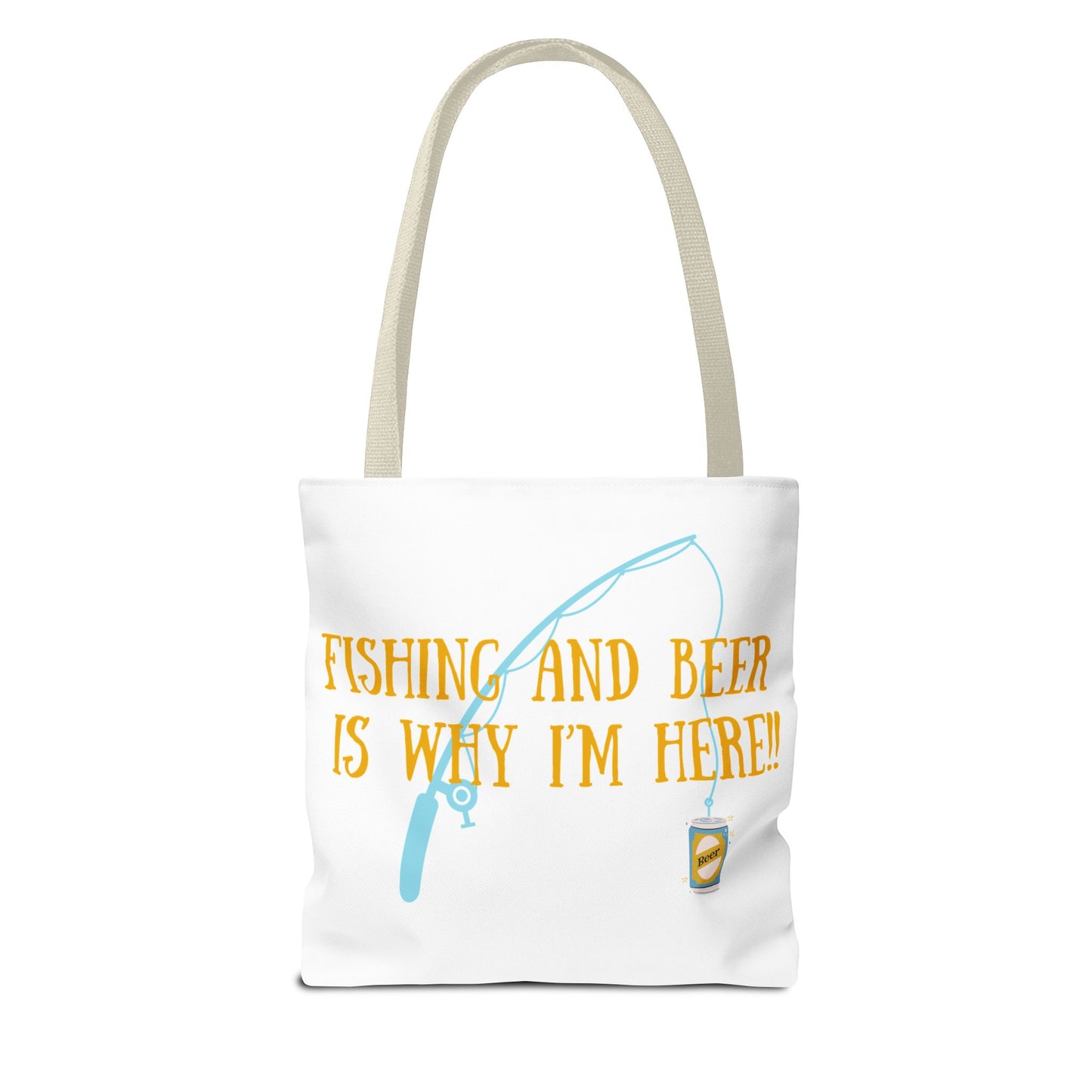 Fishing and Beer Tote Bag - For My Lady Friends Who Love to Cast and Chill!