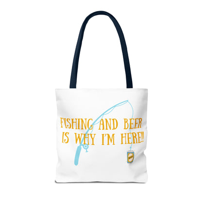 Fishing and Beer Tote Bag - For My Lady Friends Who Love to Cast and Chill!