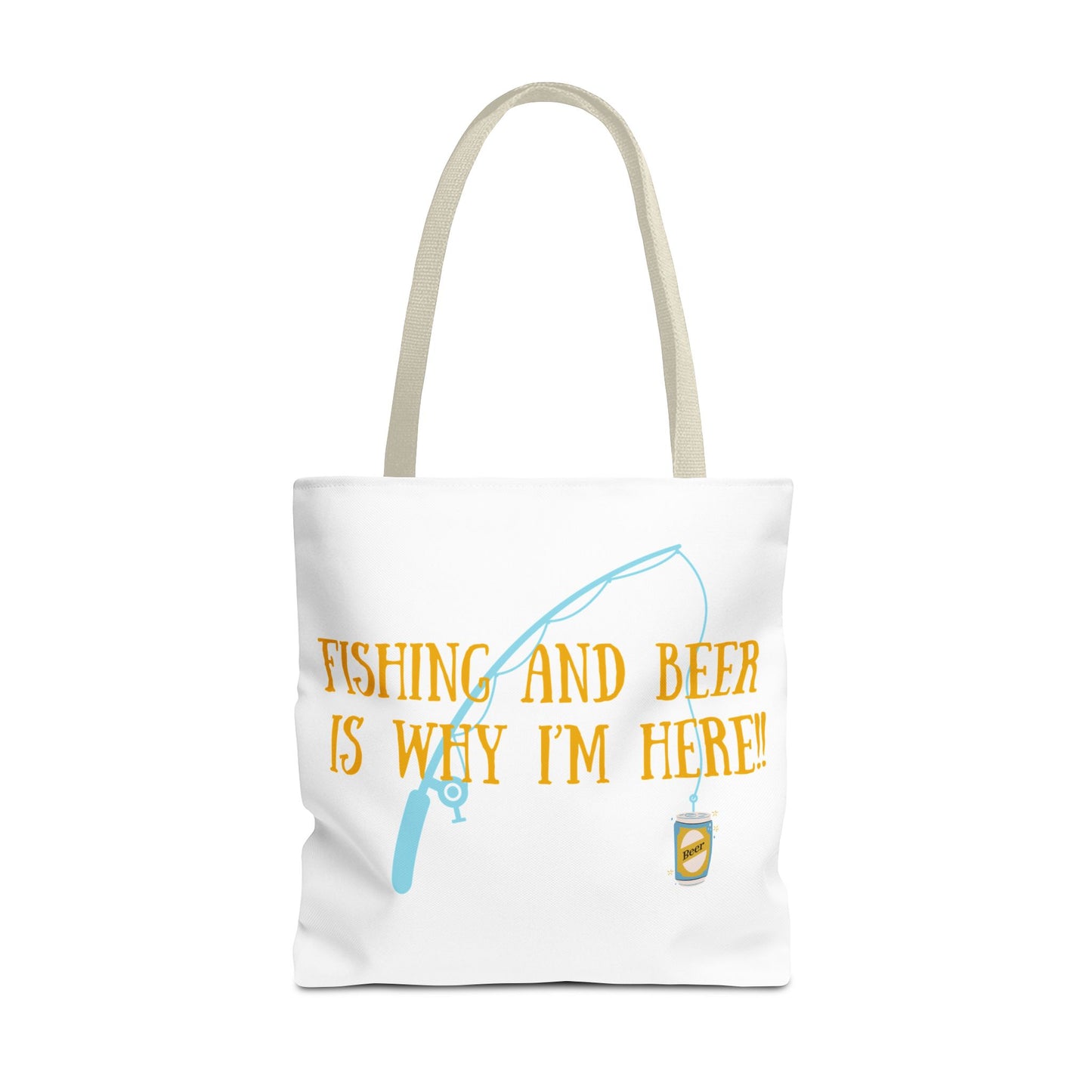 Fishing and Beer Tote Bag - For My Lady Friends Who Love to Cast and Chill!