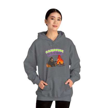 Campfire Bear Hoodie - Cozy Up with a Little Wilderness Fun!