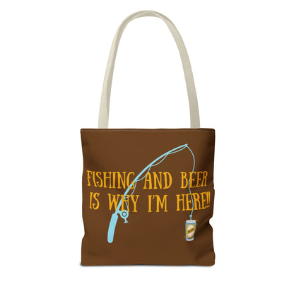 Fishing and Beer Tote Bag - Reel Relaxation!