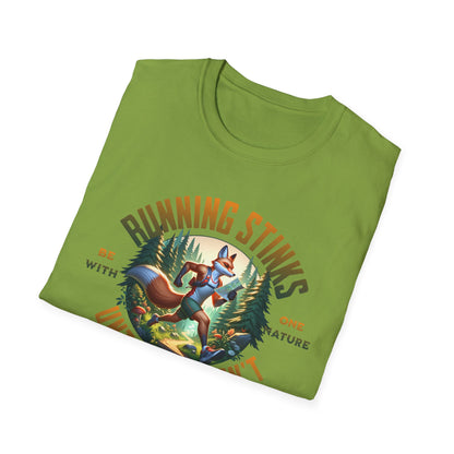 Running Stinks Until It Doesn't Unisex Softstyle T-Shirt - Embrace Your Wild Side!