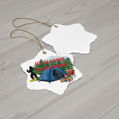 It's All Good in the Woods Ornament - A Holiday Nod to Outdoor Adventures!