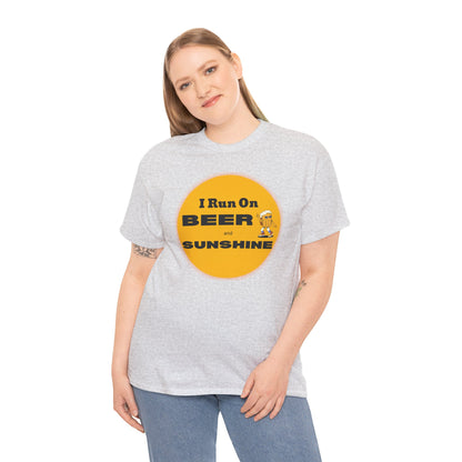 I Run on Beer and Sunshine Tee - Cheers to Good Vibes!