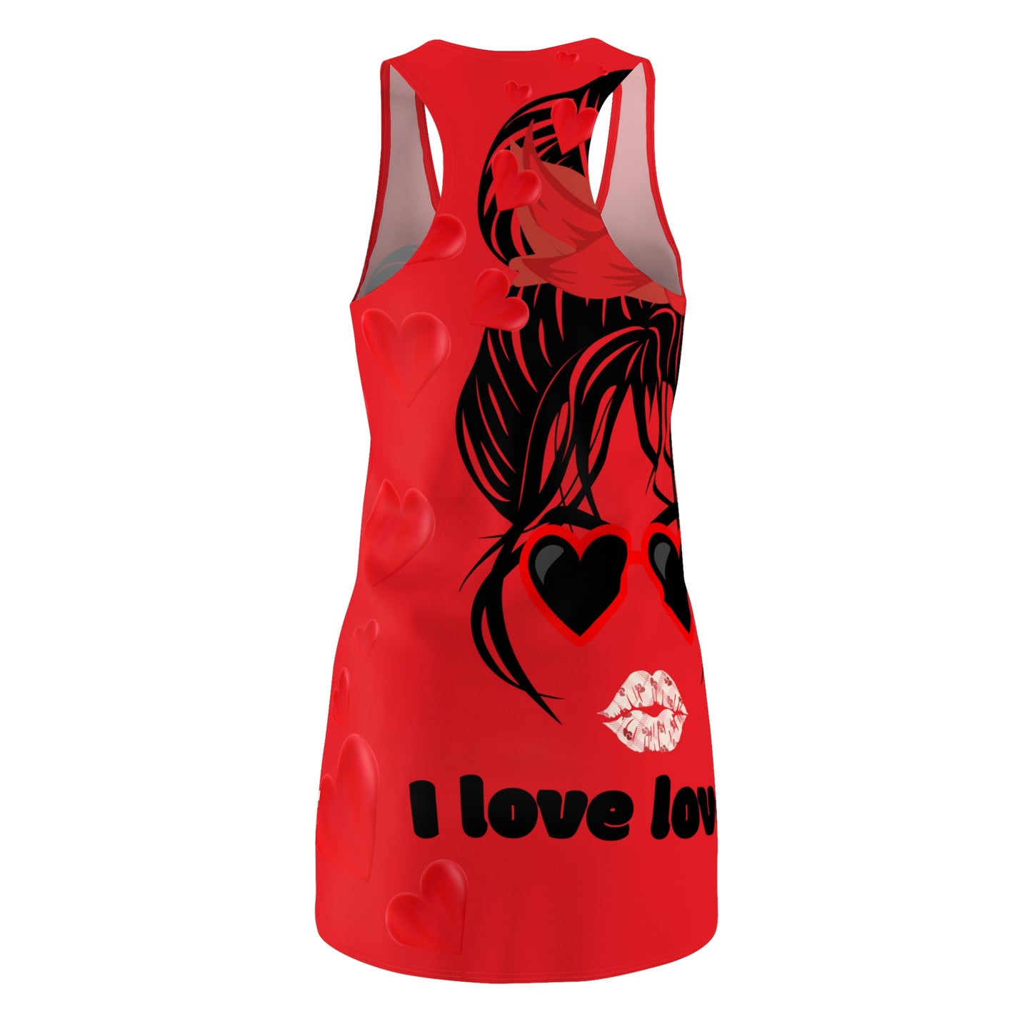 "I Love Love" Design Racerback Dress - Fun, Flirty & Full of Heart!