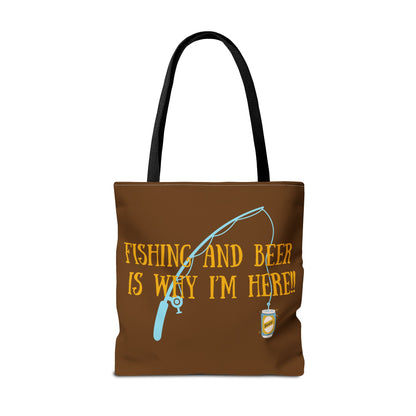 Fishing and Beer Tote Bag - Reel Relaxation!