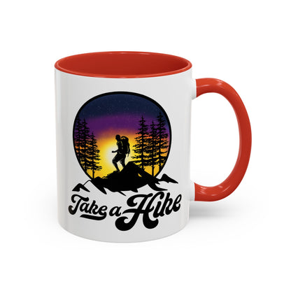 Take a Hike (and a Sip) Accent Coffee Mug - For Those Who Enjoy Hiking or Their Morning Alone Time