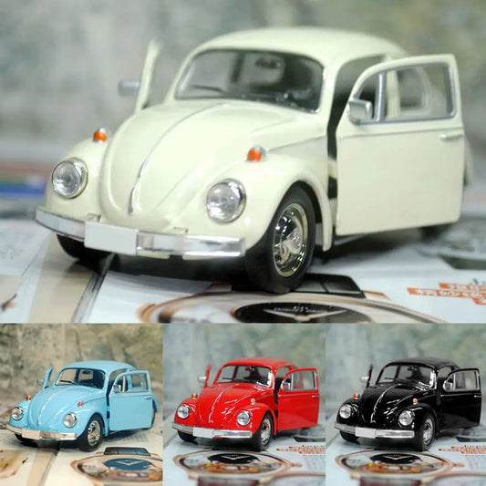 Retro Vintage Beetle Diecast Pull-Back Car Model