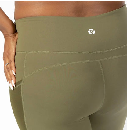 CONFIDENT Women's High-Rise Leggings - Olive Green