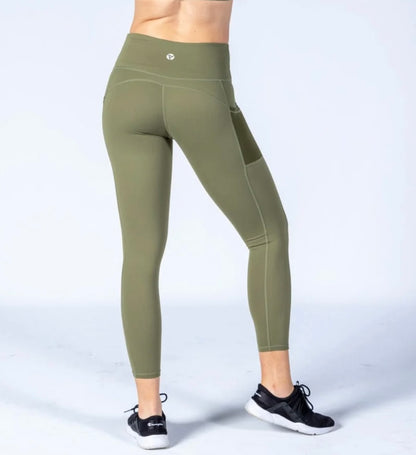 CONFIDENT Women's High-Rise Leggings - Olive Green