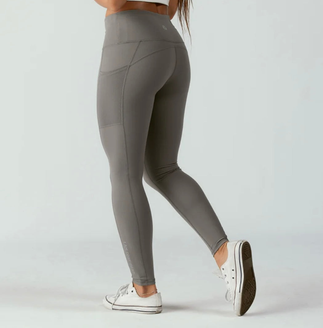 CONFIDENT Women's High-Rise Leggings - Charcoal