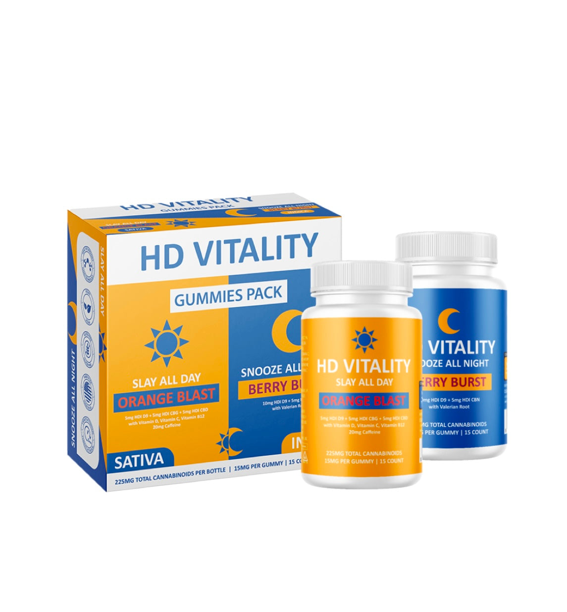 HD VITALITY - SLAY ALL DAY AND SNOOZE ALL NIGHT GUMMIES