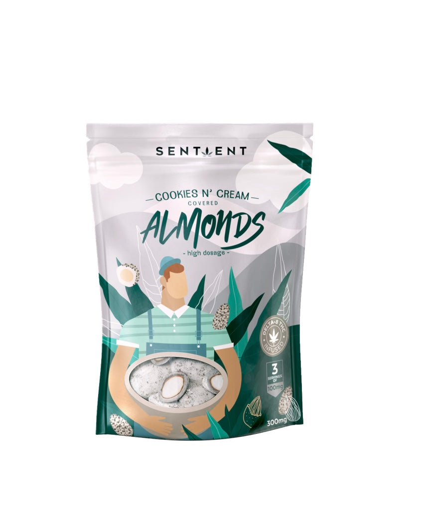 SENTIENT SNACKS - INFUSED COATED ALMONDS