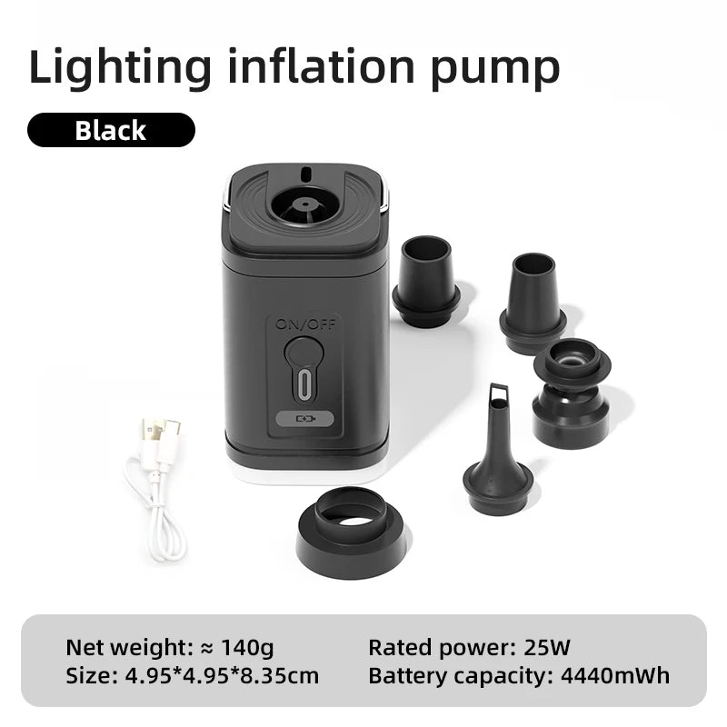 3-in-1 Mini Wireless Electric Air Pump with Lights - Pump it Up