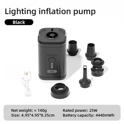 3-in-1 Mini Wireless Electric Air Pump with Lights - Pump it Up