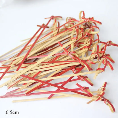 100-Pack Bamboo Knot Cocktail Picks